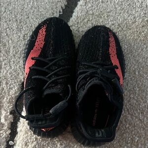 Adidas Kids Black and read sneakers